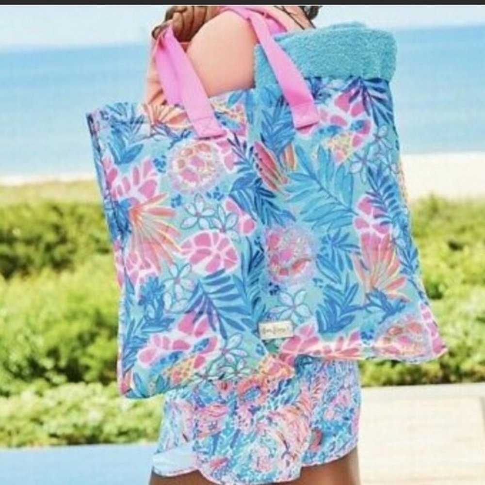Lilly Pulitzer Oversized Shopper Tote Rainforest
